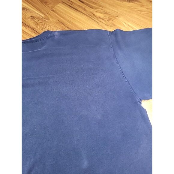 Vtg Embroidered Michigan Shirt Team Edition Apparel Large Tee University Blue - Picture 9 of 9